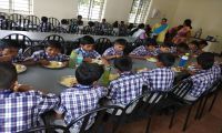 School Children having Meals